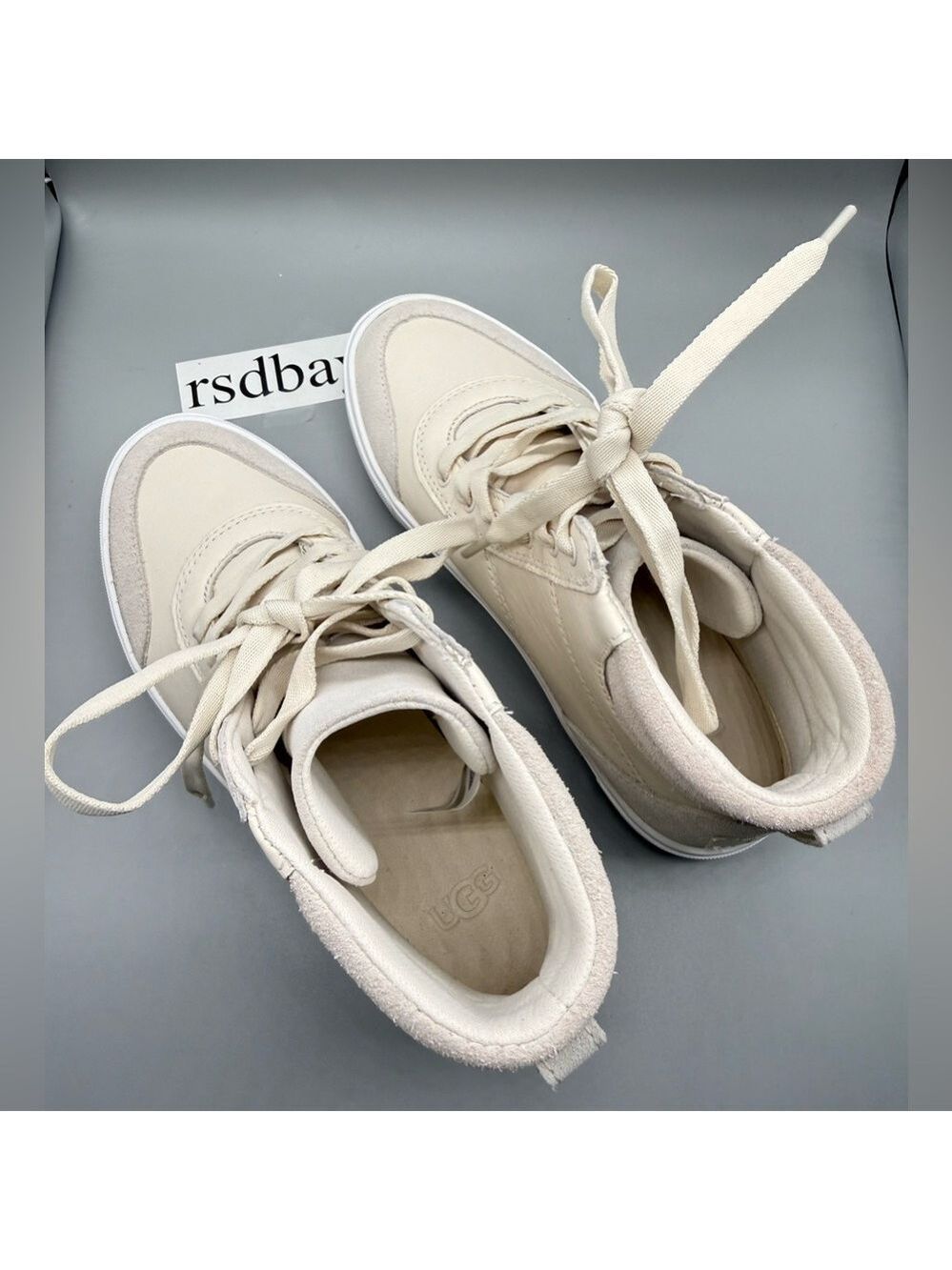 UGG W Zilo High II Women’s Suede High Top Sneakers Boots – White, Size 6.5, NIB - Picture 11 of 11